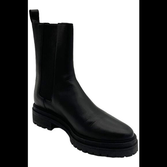 BA&SH Shoes - ba&sh Women's Bottines Coda Leather Chelsea Boot Black - Medium